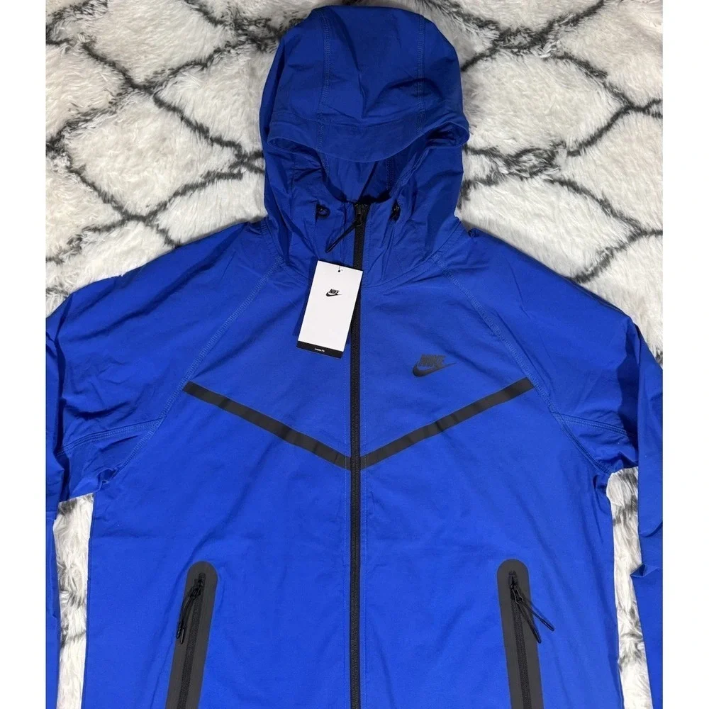 NIKE Tech Woven Windrunner Full-Zip Jacket Blue Men's Sz S *NEW* HM7151-480 $145